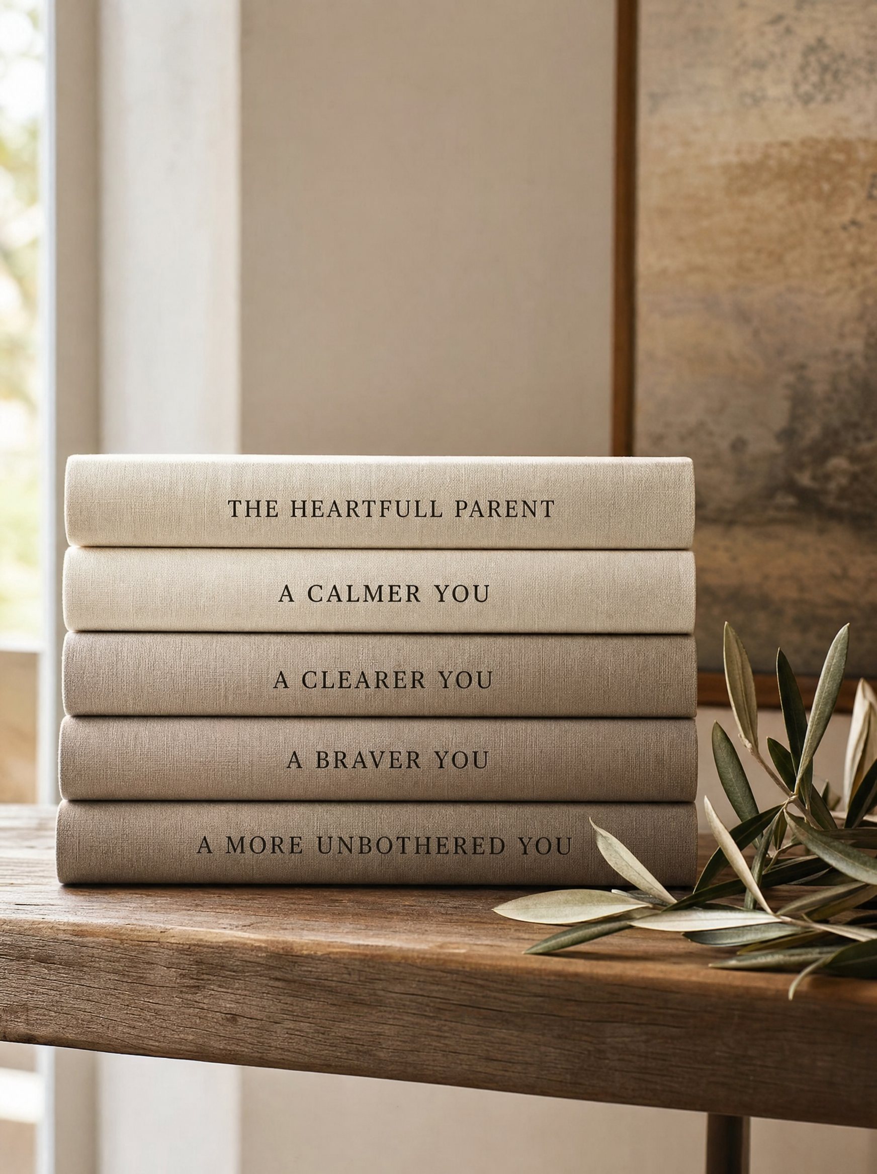 A stack of linen-bound books